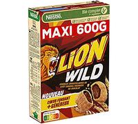 Lion wild - Céréales croustillantes au goût caramel fourrées au chocolat - 600g