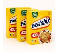 Céréales Complètes pour Petit Déjeuner (Weetabix), Pack de 3 Boîtes, 430g par Boîte, Petit Déjeuner Équilibré pour Toute la Famille