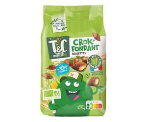 Céréales fourrées aux noisettes moins de sucres Bio TERRES & CEREALES BIO - le paquet de 375g Lot De 3 - Par Lot