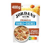 Céréales Granola Amandes Noisettes et Graines Faible en Sucre JORDANS - la paquet de 400g Lot De 3 - Par Lot