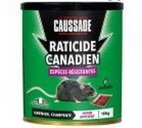 CAUSSADE Raticide Canadien - Anti Rats - Efficacité Radicale - Lieux secs - 6 Sachets céréales - Prêt à l'emploi - Une Ingestion Suffit - Fabriqué en France - 150g CARBF150