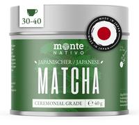 Cérémonial Matcha (40g)-Idéal Pour Thé Matcha,Latte & Smoothies-Thé Vert Japonais-Qualité Cérémonie En Boîte Métallique-100% Pur Et Finement Moulu