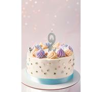 Cérémonie d'anniversaire scintillante Bougie d'argent Fête Une décennie Nombre Décoration Festivité Magie Miracle scintillant Nombre Forme Élégance, Couleur : Argent