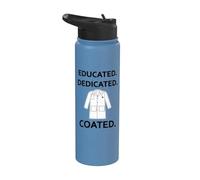 Cérémonie du manteau blanc étudiant en médecine enseignée Stainless Steel Insulated Water Bottle