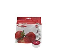 Cereria de Giorgio jus de Bougie Chauffe-Plat Parfumées aux Fruits, Cire, Rouge Fraise, 3.8 x 3.8 x 1.6 cm, 25 unités