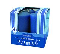 Cereria de Giorgio Melrose Ceretti parfumés, Cire, Bleu, 3 x 3 x 5.5 cm, 4 unités