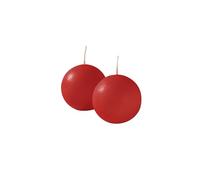 Cereria de Giorgio risthò Bougies Boule, Cire, Rouge, 6 x 6 x 6 cm, 6 unités