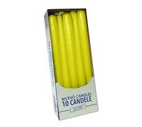 Cereria de Giorgio risthò Bougies Coniques pour bougeoir, Cire, Jaune, 2.2 x 25 cm, 10 unités