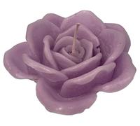 Cereria Di Giorgio - Bougie en forme de rose - Couleur pourpre poudre - Diamètre 10 cm Hauteur 5 cm - Sac Cadeau - Artisanal
