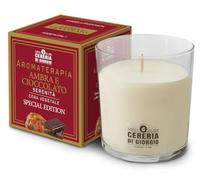 Cereria Di Giorgio Bougie parfumée, édition limitée, cire végétale, durée jusqu'à 44 h - Made in Italy Aromathérapie - Chocolat - Sérénité