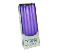 Cereria di Giorgio Risthò Boîte de 10 Bougies Coniques pour bougeoir, Cire, Couleur Violet Clair, 2,2 x 25 cm