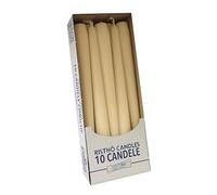 Cereria di Giorgio Risthò Bougies Coniques pour Bougeoir, Cire de Paraffine, Beige, 2,2 cm, 10 unités