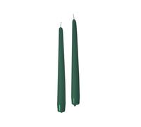 Cereria di Giorgio Risthò Bougies coniques pour bougeoir, cire, vert foncé, 2,2 x 25 cm, 10 unités