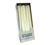 Cereria di Giorgio Risthò Bougies coniques pour chandelier, cire de paraffine, blanc, 2,2 cm, 10 unités