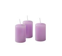 Cereria di Giorgio Risthò Bougies Diamètre 4 cm Hauteur 7 - Violet Poudre- Lot de 12 pièces