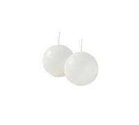 Cereria di Giorgio Risthò Bougies Sphère, Cire, Blanc, 6 x 6 cm, 6 unités