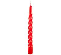 Cereria di Giorgio Risthò Bougies Tortillon Laqué, Cire de Paraffine, Rouge, 2,2 cm, 3 unités