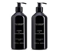 CERERIA MOLLA Savon liquide 2 x 500 ml - Savon et gel douche - Espagne - Gel Moussant pour le corps et les mains (ambre et bois de santal)