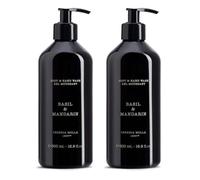 CERERIA MOLLA Savon liquide 2 x 500 ml savon et gel douche Espagne pour le corps et les mains (basil et mandarine)