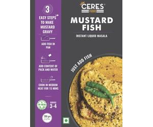 CERES FOODS Indian Bengali Mustard Fish Instant Liquid Masala | Simmer Sauce | Fish Mustard Curry Paste or Mix | Cook 35 Ounces of Fish from the Curry, 200 gm