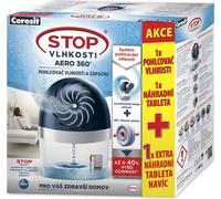 Ceresit 2627082 STOP MOISTURE AERO 360° bleu déshumidificateur + tablette supplémentaire, 2x450g