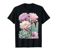 Cereus Cactus Pastel Botanique Plante Bloomcore Art Floral T-Shirt