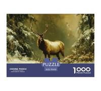 Cerf 1000 Pièce Puzzle Jeu De Famille Classique Animaux Jigsaw Puzzle Jeu De Défi Unique pour Adultes Et Enfants 70x50cm/1000pcs