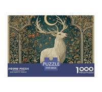 Cerf 1000 Pièce Puzzle Jeu De Famille Classique Animaux Jigsaw Puzzles Belle Décoration Puzzle pour Adultes Et Enfants 38x26cm/1000pcs