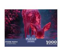 Cerf 1000 Pièce Puzzle Jeu De Famille Classique Animaux Jigsaws Défi Couleur pour Adultes Et Enfants 38x26cm/1000pcs