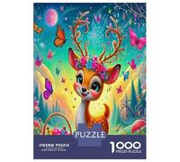 Cerf 1000 Pièces Coffret Puzzle Puzzle Premium Carton Solide - Ultra Dur Couples, Top Noté, Cadeau Noël Parfait pour Tout Le Monde 38x26cm/1000pcs