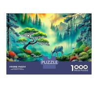 Cerf 1000 Pièces Jeu De Puzzles en Lot Cerf Japanese Garden Ultra Difficult Puzzle pour Office Break Puzzle - Puzzle À La Meilleure Évaluation 38x26cm/1000pcs