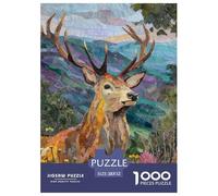 Cerf 1000 Pièces Puzzle Impossible Belle Décoration Familiale Puzzle Jouets De Difficiles pour La Famille 52x38cm/1000pcs