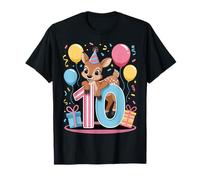 Cerf 10e anniversaire pour garçon fille 10 ans dixième dix cerf T-Shirt