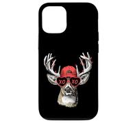 Cerf Amusant avec Lunettes en Cœur et Casquette Rouge Coque pour iPhone 12/12 Pro