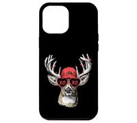 Cerf Amusant avec Lunettes en Cœur et Casquette Rouge Coque pour iPhone 12 Pro Max