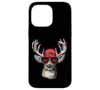 Cerf Amusant avec Lunettes en Cœur et Casquette Rouge Coque pour iPhone 14 Pro Max