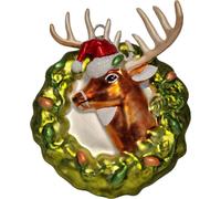 Cerf avec bois de cerf en couronne Boule de Noël - Collection Noël Jack Mensinga