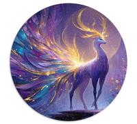 Cerf Cadeau Unique Décoration Intérieure Éclipse Lunaire Jeu ÉduChatif Challenge Toy Adultes & Enfants des 14 Ans 1000pcs (67.5x67.5cm)