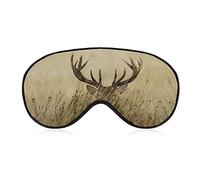 Cerf chasse prairie masque pour les yeux pour dormir nuit occultante bandeau avec sangle réglable pour hommes femmes voyage Yoga sieste