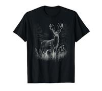 Cerf dans la forêt Nature Animaux Amoureux des Cerfs T-Shirt Graphique avec Valeur