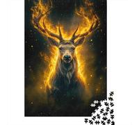 Cerf de feu Mythique 1000 Pièce Stock De Cartes Premium Puzzle Classique Amants De Famille Décompression Jeu Cadeaux Pack De Valeur 70x50cm/1000pcs