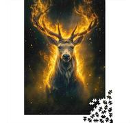 Cerf de feu Mythique Puzzle 1000 Pièces Adultes Animaux Puzzles 1000 Pièce Jeu De Team Building Cadeau 52x38cm/1000pcs