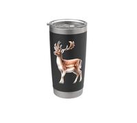 Cerf de jachère européen Gobelet isotherme en acier inoxydable double paroi