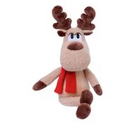 Cerf De Noël,en Peluche Douce De 50 Cm avec Une Écharpe Rouge - Jouet en Peluche De Renne Rempli,pour L'Intérieur La Maison Le Salon Le Canapé Le Sol Les Les Amis La Famille