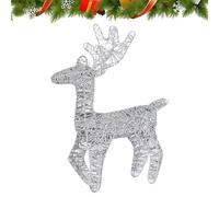 Cerf de Noël lumineux | Décoration festive antirouille | Renne de Noël scintillant pré-éclairé - Pour intérieur ou extérieur, cour, jardin, porche