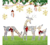 Cerf de Noël Lumineux - Jardin de Figure de Renne LED | Éclairage de en Plein air | Décoration de Rennes Festive avec des lumières LED | Décorations de Noël à l'épreuve des intempéries Hirsch en