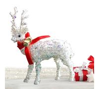 Cerf de Noël | Sculpture De Renne Étincelante pour Décorations | Décor De Cerf Portant Une Écharpe,pour Les Vacances La Maison L Hiver Le Porche Le Jardin La Fenêtre Halloween