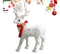 Cerf de Noël | Sculpture De Renne Étincelante pour Décorations - Décor De Cerf Portant Une Écharpe | pour Les Vacances La Maison L Hiver Le Porche Le Jardin La Fenêtre Halloween