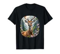 Cerf de Virginie parmi les fleurs de laurier des montagnes T-Shirt