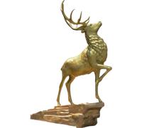 Cerf fier sur une corniche 200cm de haut Figurine de décoration/publicitaire - GFK - grandeur nature - pour l'extérieur
